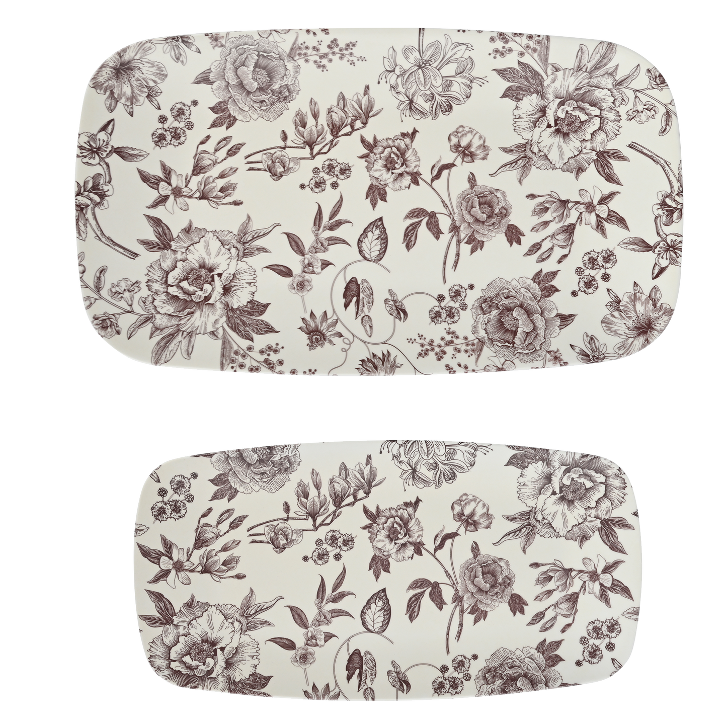 Brown Delft Stacking Melamine Tray