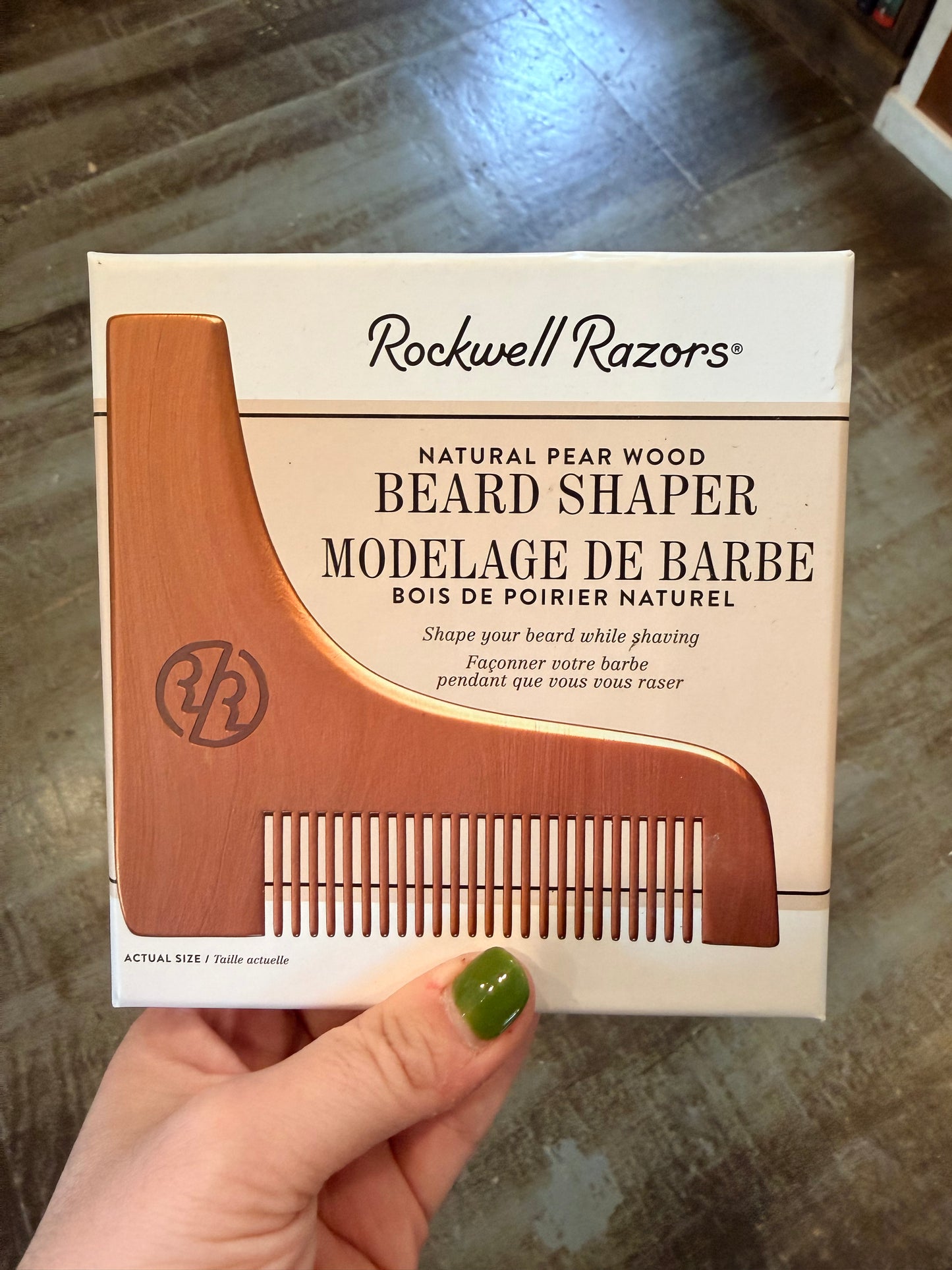 Natural Pear Wood Beard Shaper