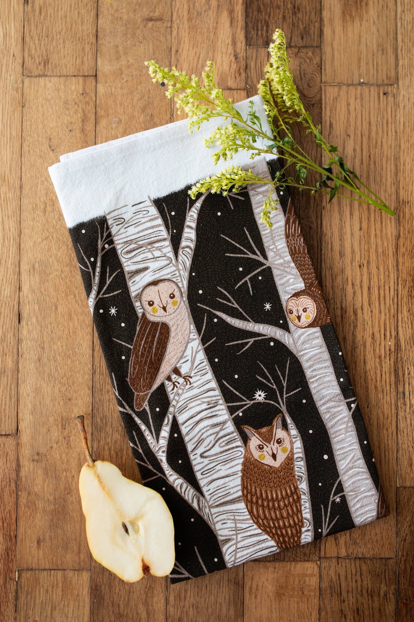 Owl Tea Towel – Woodland Animal Decor