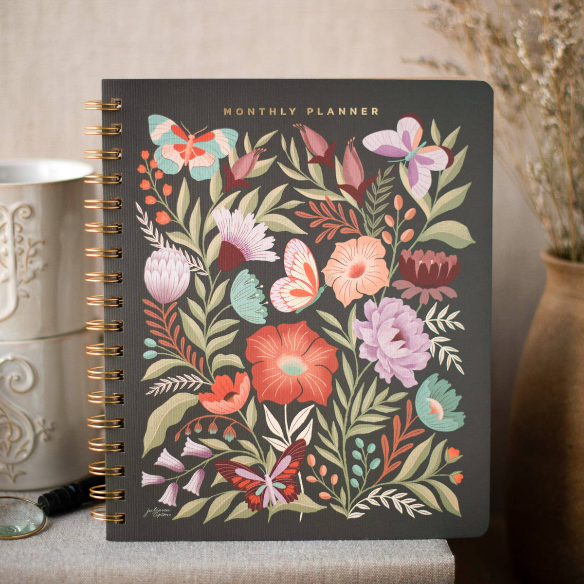 JT FLOWERS NONDATED MONTHLY PLANNER