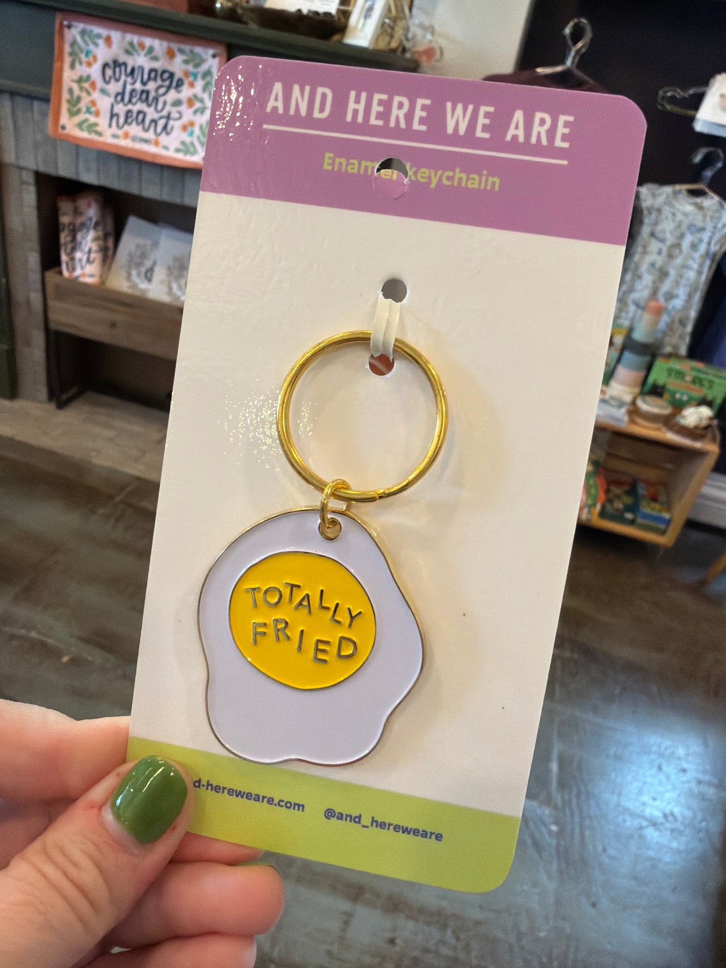 Totally Fried Egg Keychain