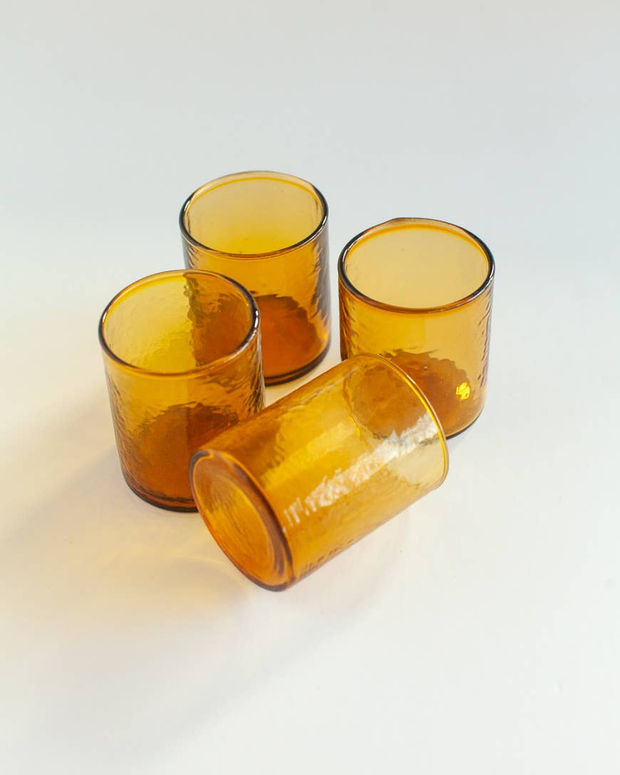 Handblown Hammered Glasses | Set of 2
