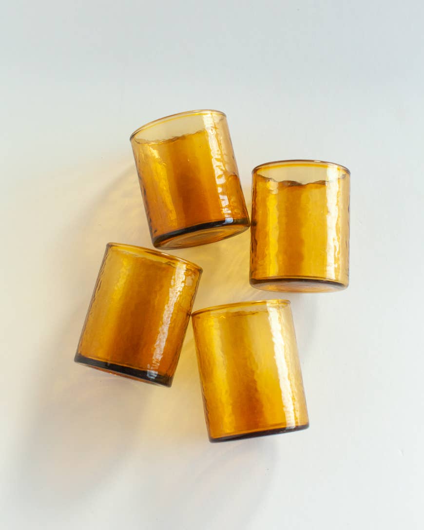 Handblown Hammered Glasses | Set of 2