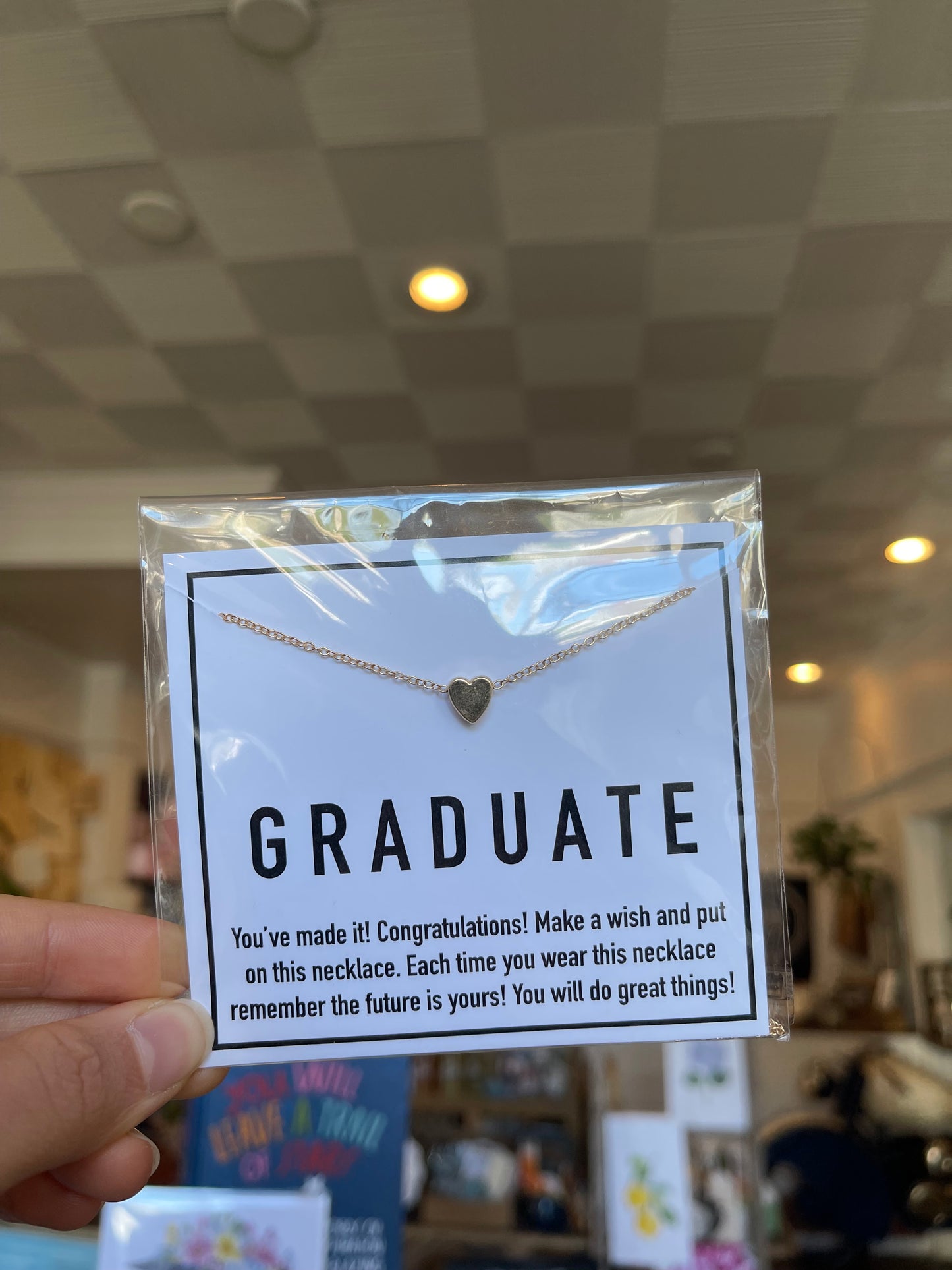 Graduate Heart Gold Plated Necklace