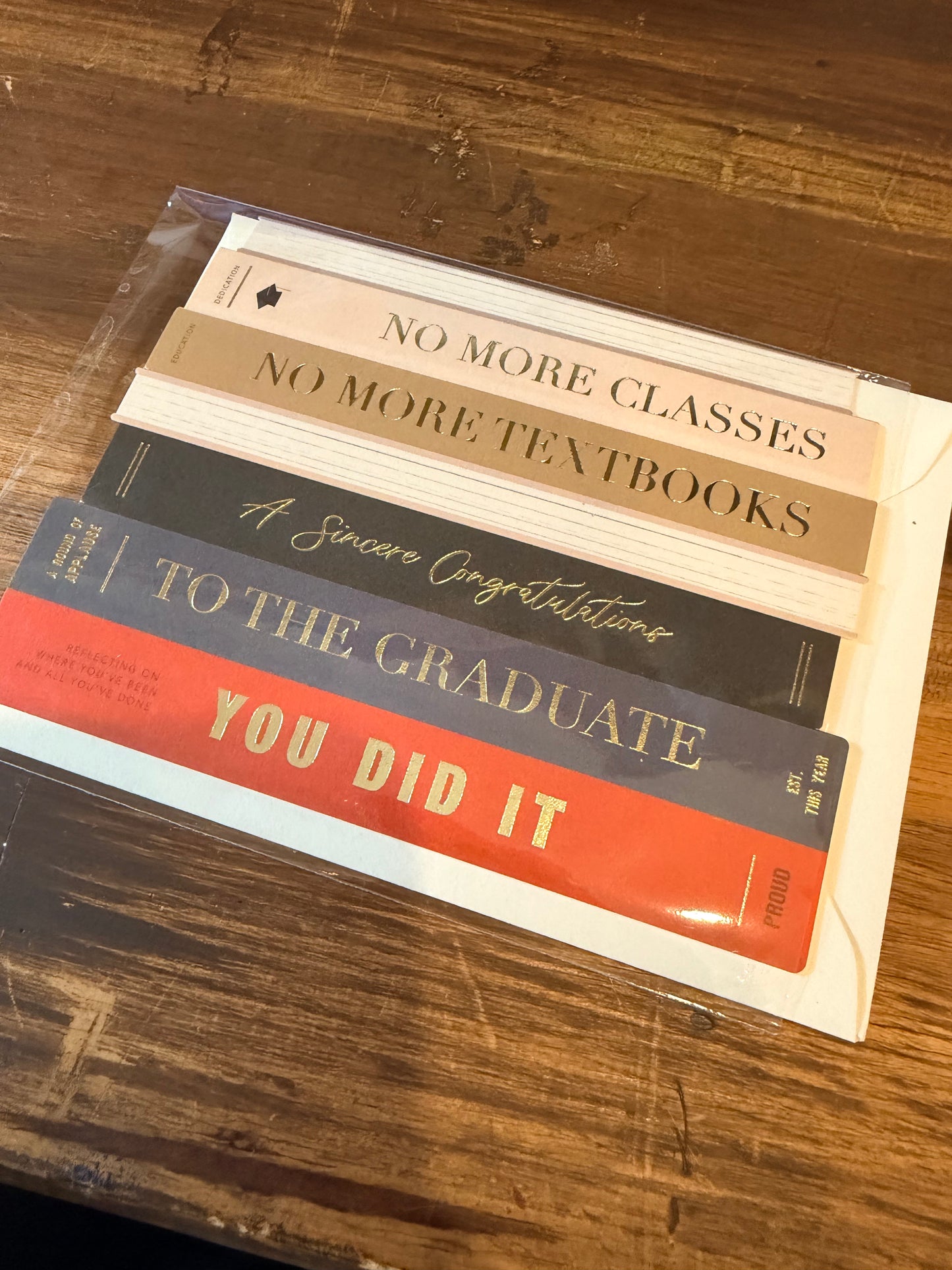 Stack of Books Grad Greeting Card