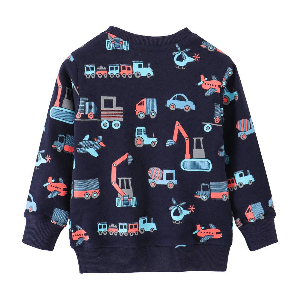 Children's Cartoon Sweatshirt Soft Cotton Long Sleeve Top