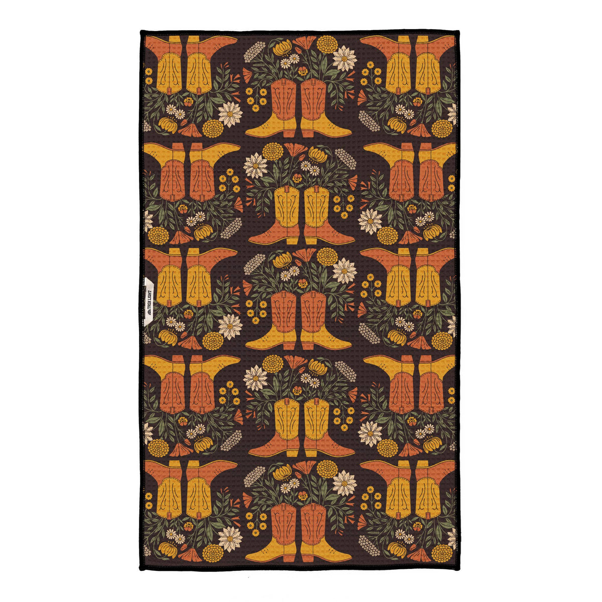 Western Bloom Boots & Flowers Quick Dry Kitchen Tea Towel