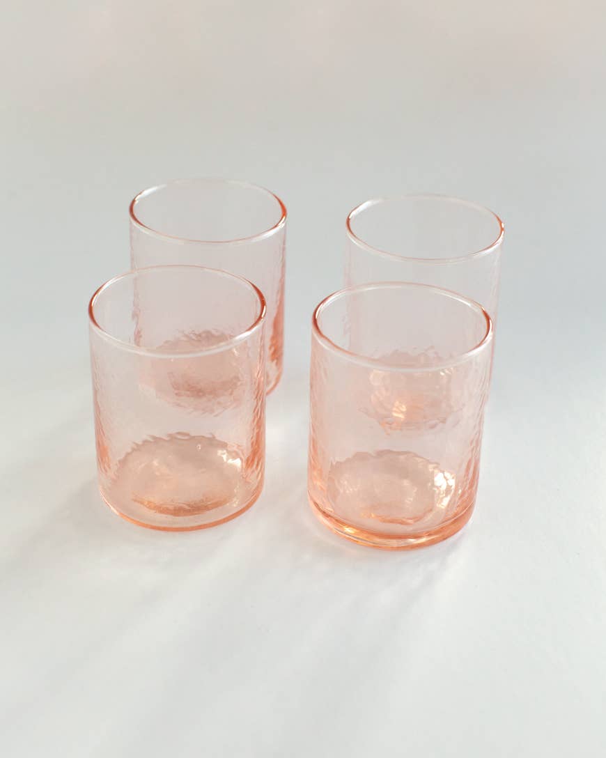 Handblown Hammered Glasses | Set of 2