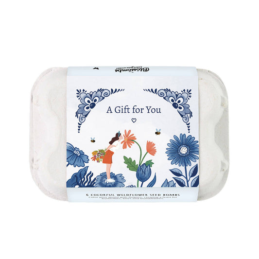 “A Gift for You” Wildflower Egg Carton | 6 Seed Balls