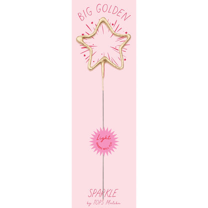 Big 8" Gold Star Sparkler Wand - "Big Golden" - Asst Colors