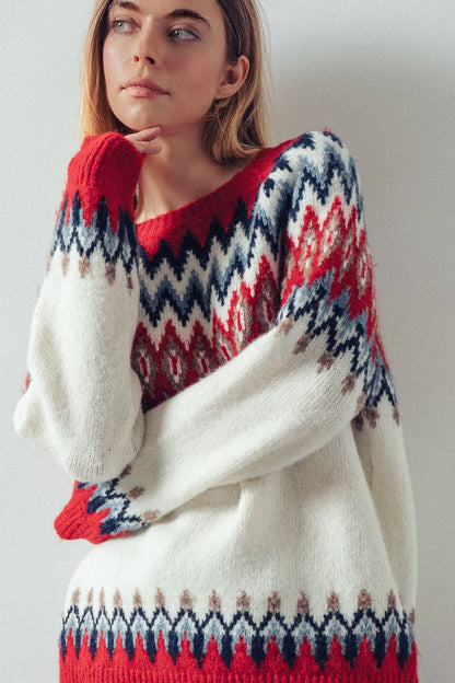 Fair Isle Wool Blend Sweater