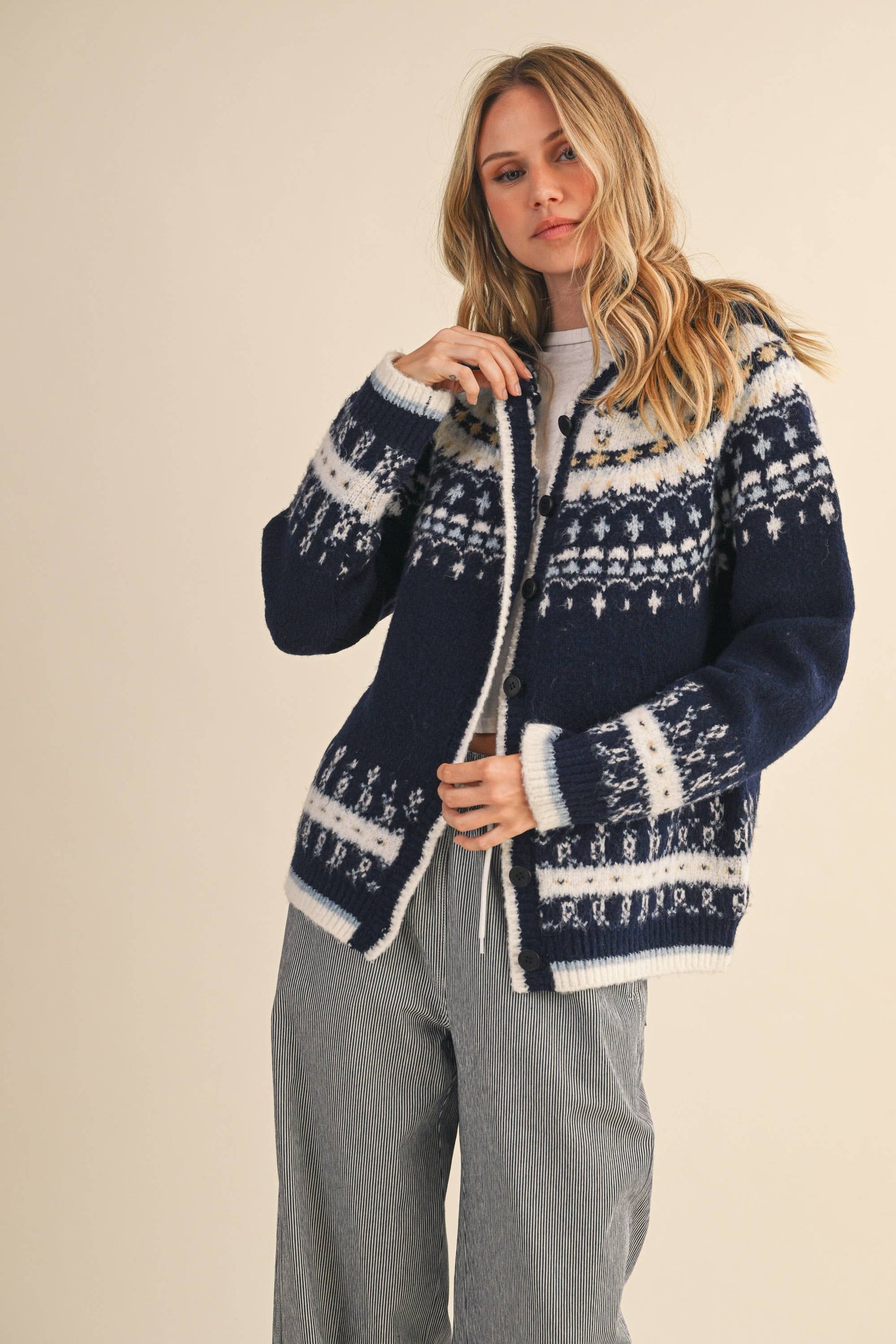 Nordic Soft Button Down Sweater