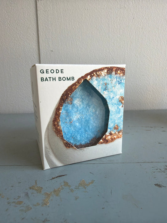 Crystal bath bomb Turquoise, Blue + Gold
