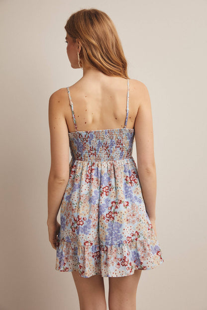 Floral Ruffle Mini Dress