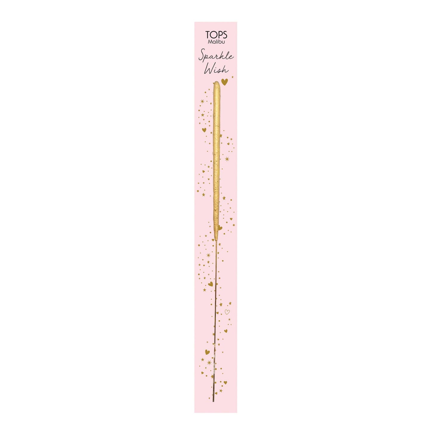 Wish 6.75" Sparkler Wand Card - Sparkle Wish Love - Gold