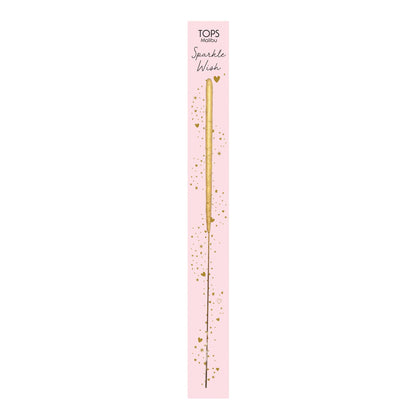 Wish 6.75" Sparkler Wand Card - Sparkle Wish Love - Gold