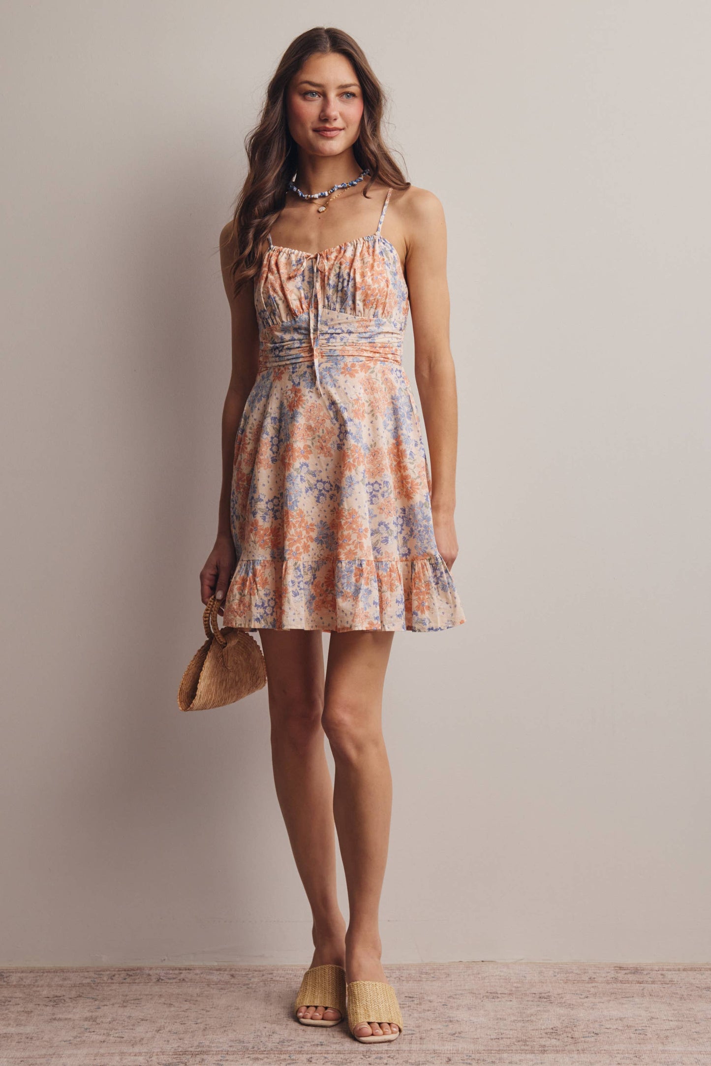 Floral Ruffle Mini Dress