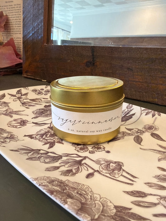 Sugar + Cinnamon | Tin Soy Candle