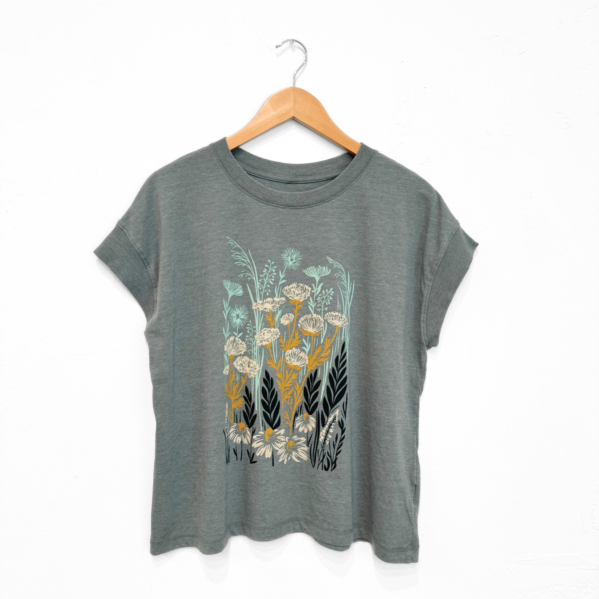 Basil Green "Wild Field" Ladies Tee