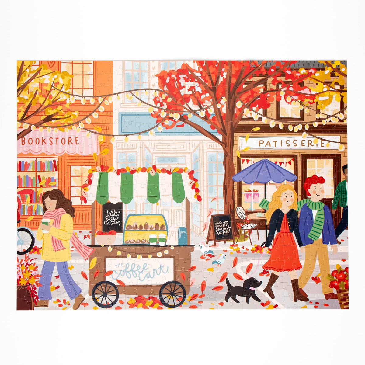 Sweater Weather Cozy Fall Town – 500 Piece Jigsaw Puzzle