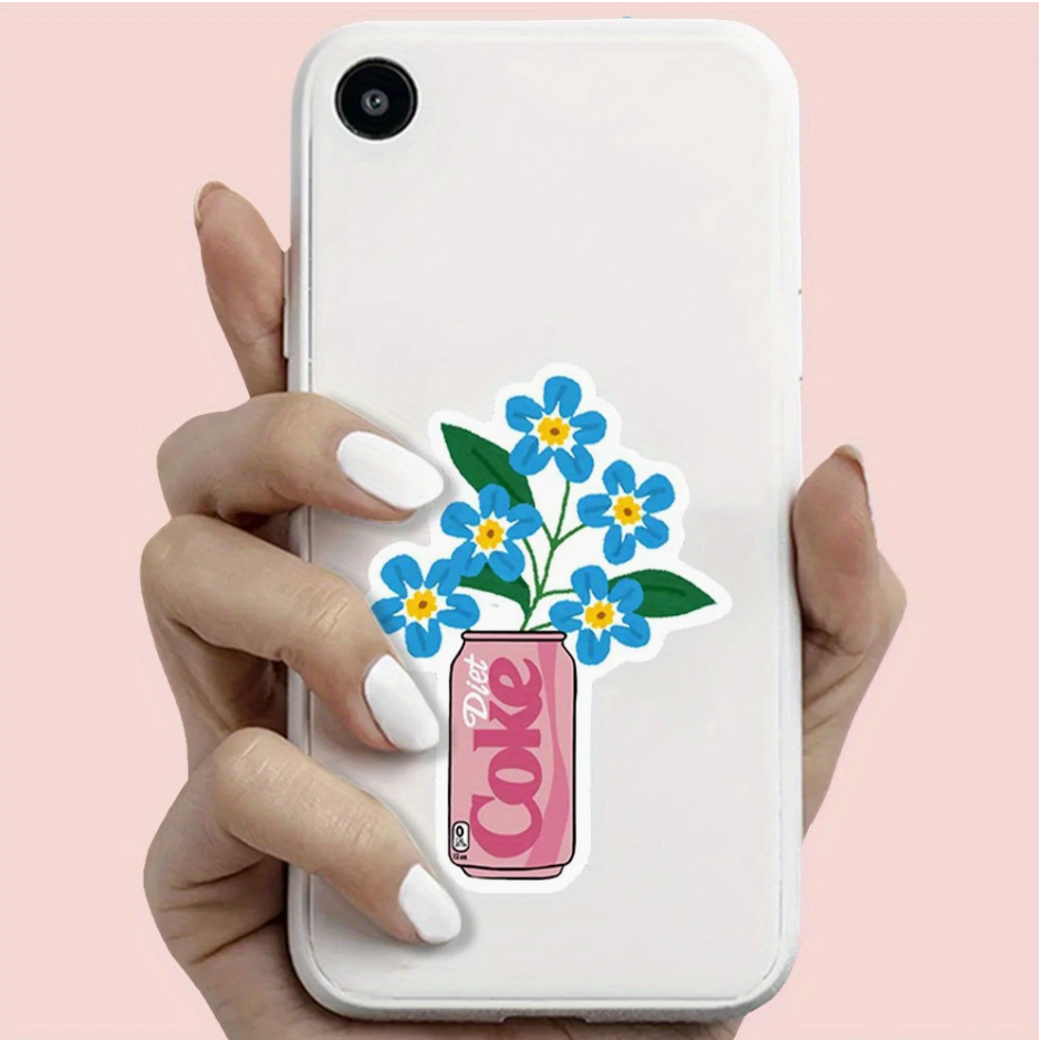 Diet Coke Flower Can Sticker