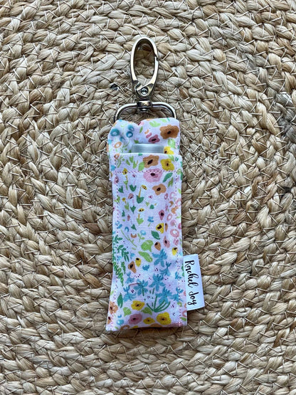 Pink Mini Floral Lip Balm Holder