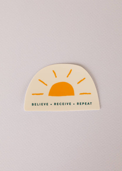 Sticker: Believe Receive Repeat Sun