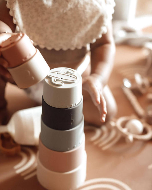 Soft Silicone Stacking Cups Baby Toy