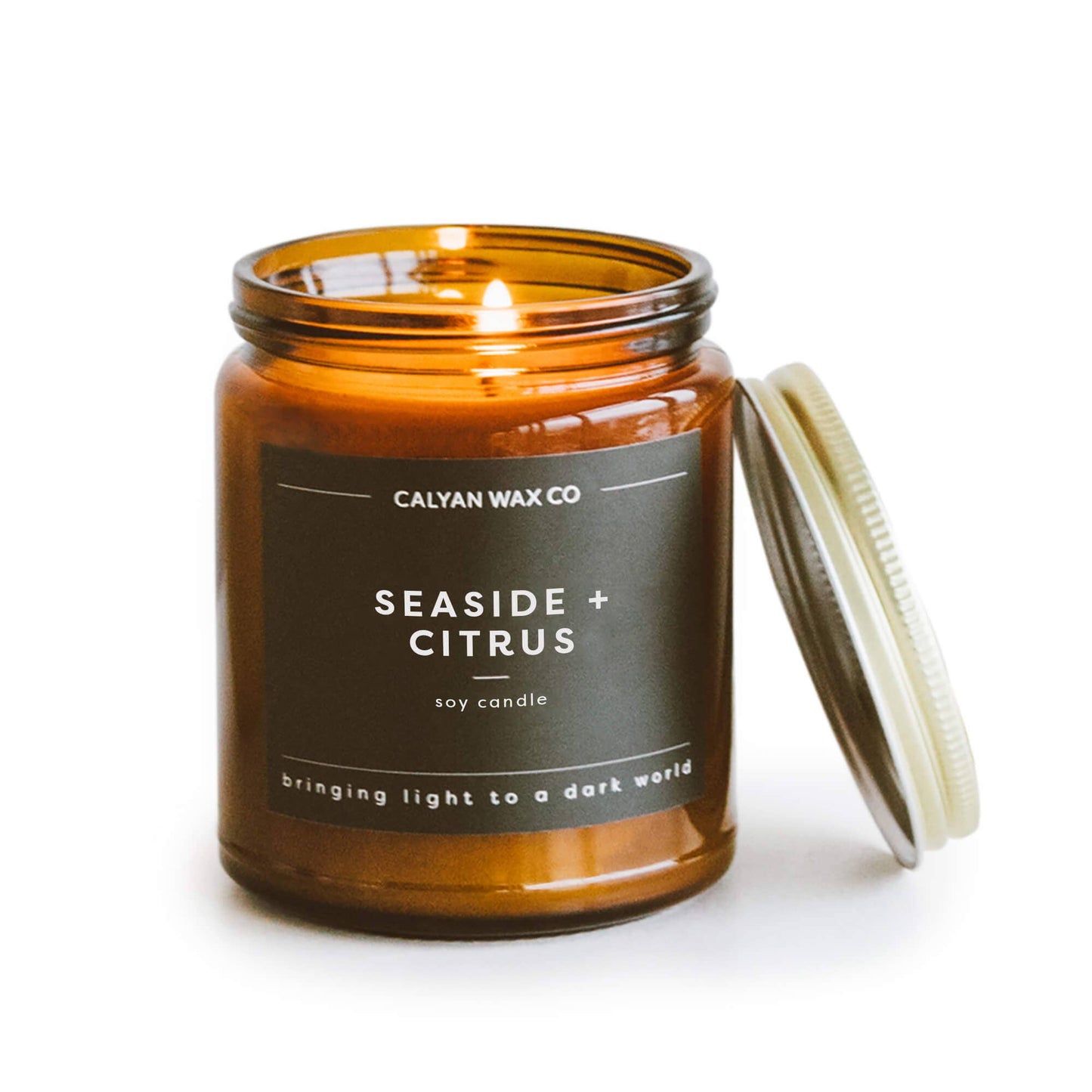 Seaside + Citrus - Amber Jar Soy Candle