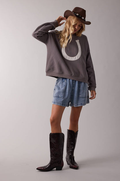Horseshoe French Terry Pullover Sweatshirt