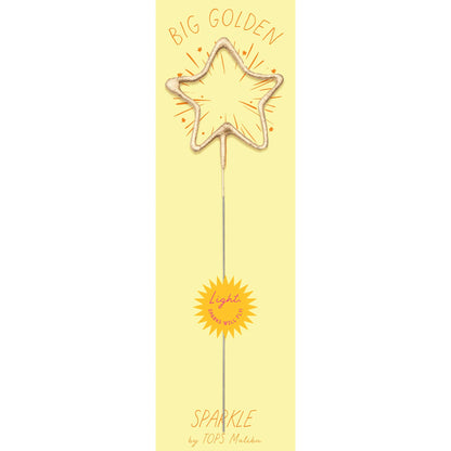 Big 8" Gold Star Sparkler Wand - "Big Golden" - Asst Colors