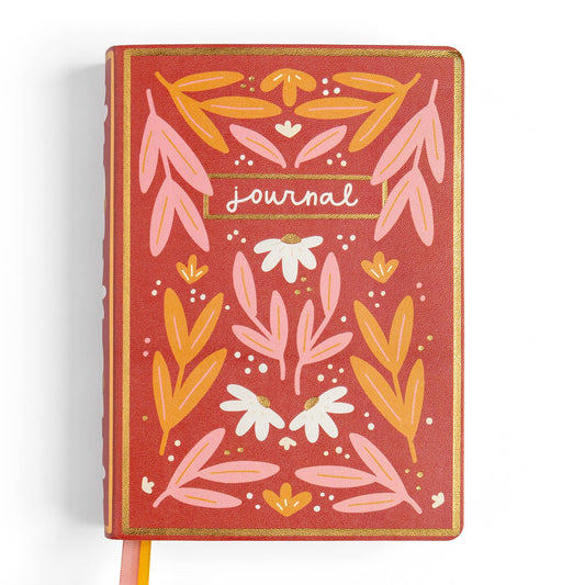 Rust Floral 5x7 Lined Softcover Book Journal