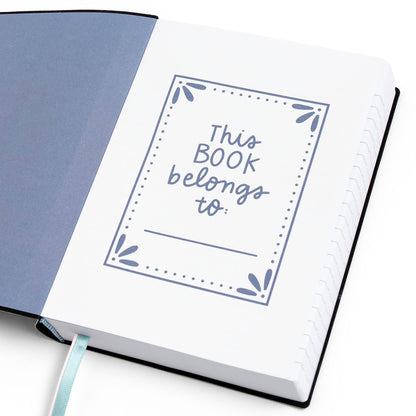 Blue Floral 5x7 Lined Softcover Book Journal