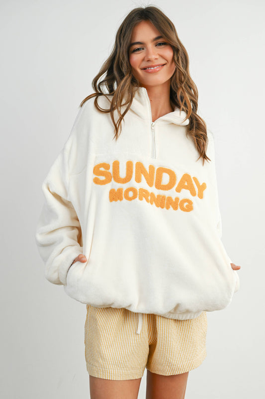 Sunday Morning Half-Zip Pullover Sweatshirt