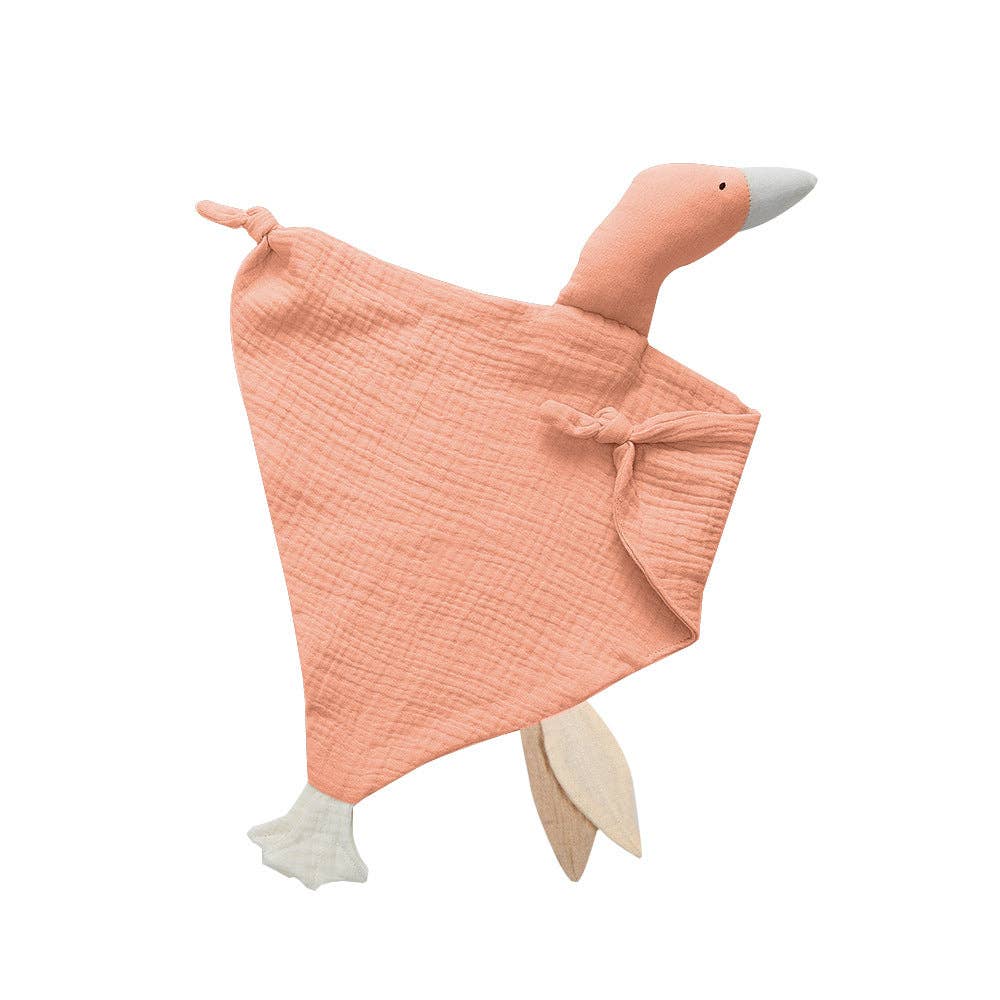 Baby Goose Cartoon Muslin Comfort Blanket Soft Plush Toy