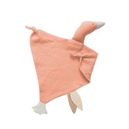 Baby Goose Cartoon Muslin Comfort Blanket Soft Plush Toy