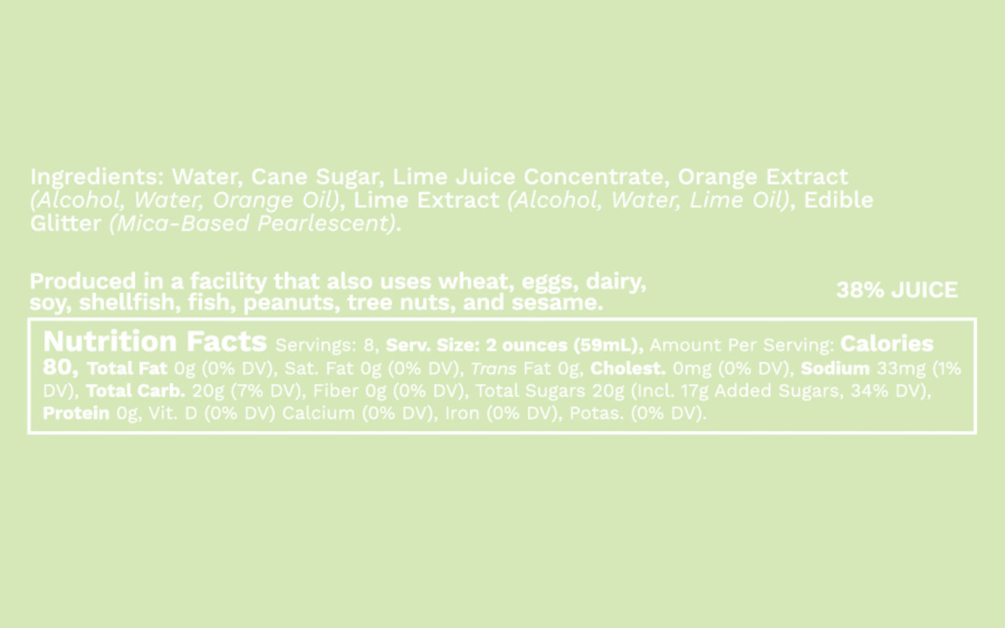 Glitter Margarita Mixer, 16 fl oz