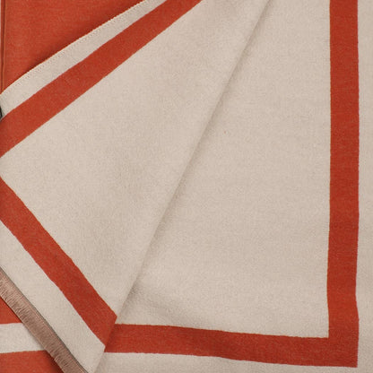 Reversible Oversized Border Cashmere Feel Shawl