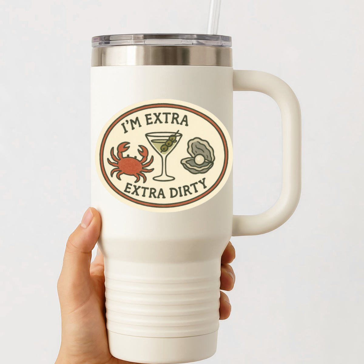 I’m Extra Extra Dirty Sticker – Martini, Oyster & Crab