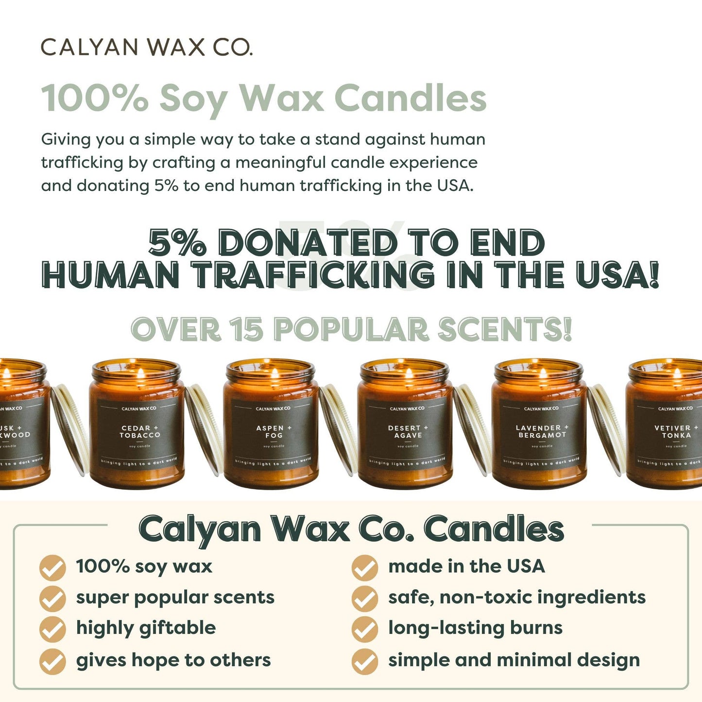 Lemon + Sage - Amber Jar Soy Candle