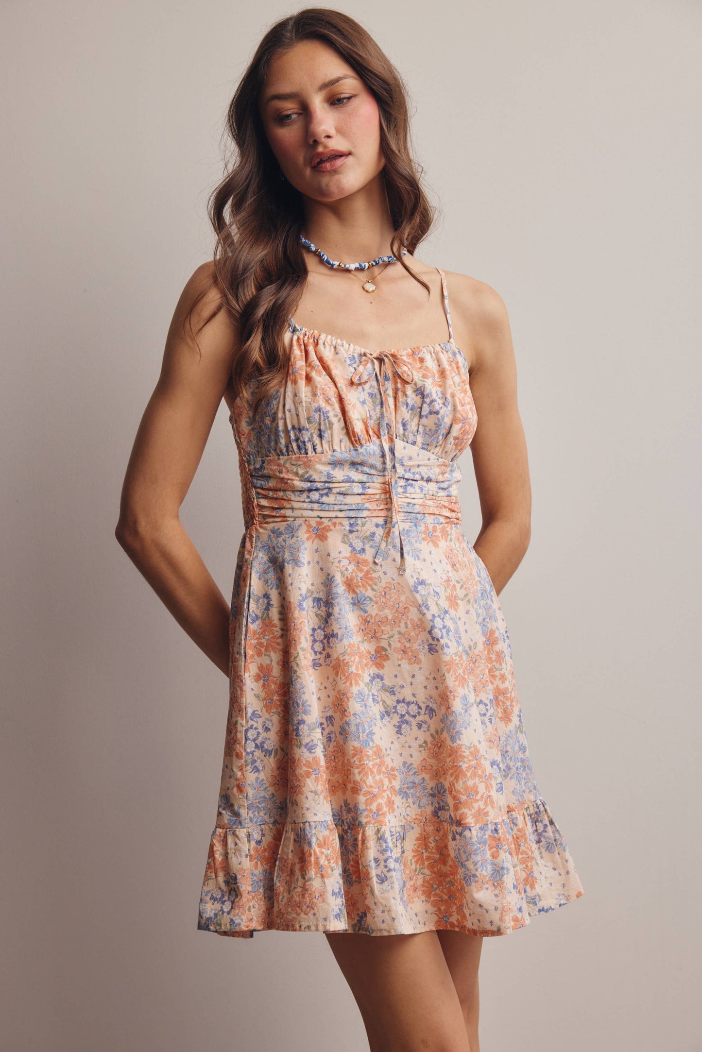 Floral Ruffle Mini Dress
