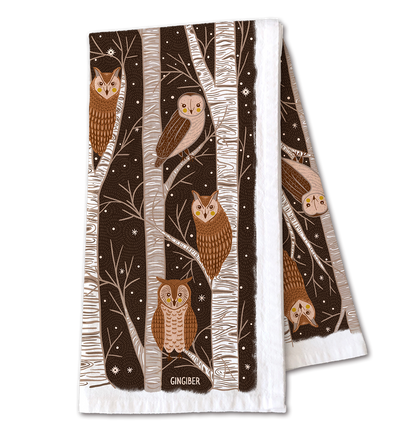 Owl Tea Towel – Woodland Animal Decor