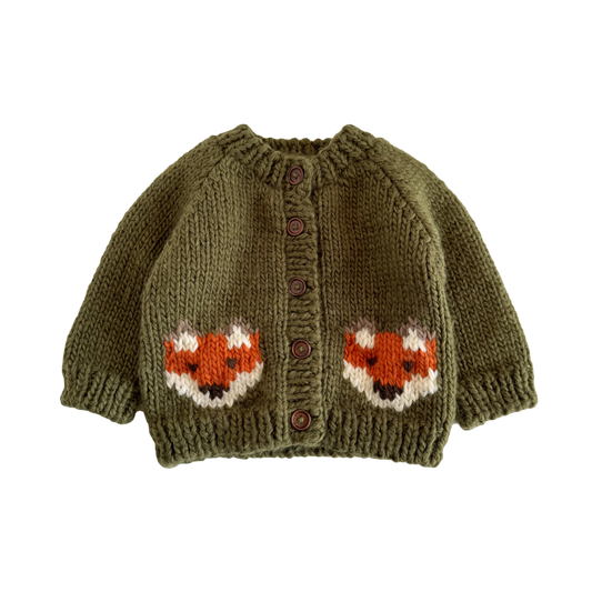 Fox Cardigan Baby/Kid Sweater
