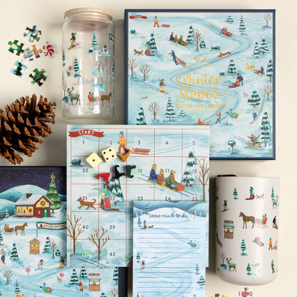 Winter Slopes 16oz Glass Can