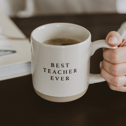 Best Teacher Ever Stoneware Coffee Mug