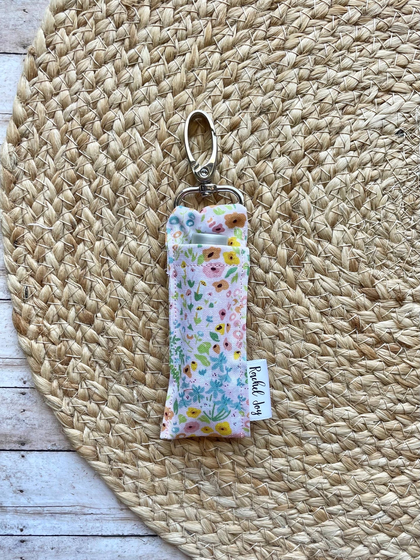 Pink Mini Floral Lip Balm Holder