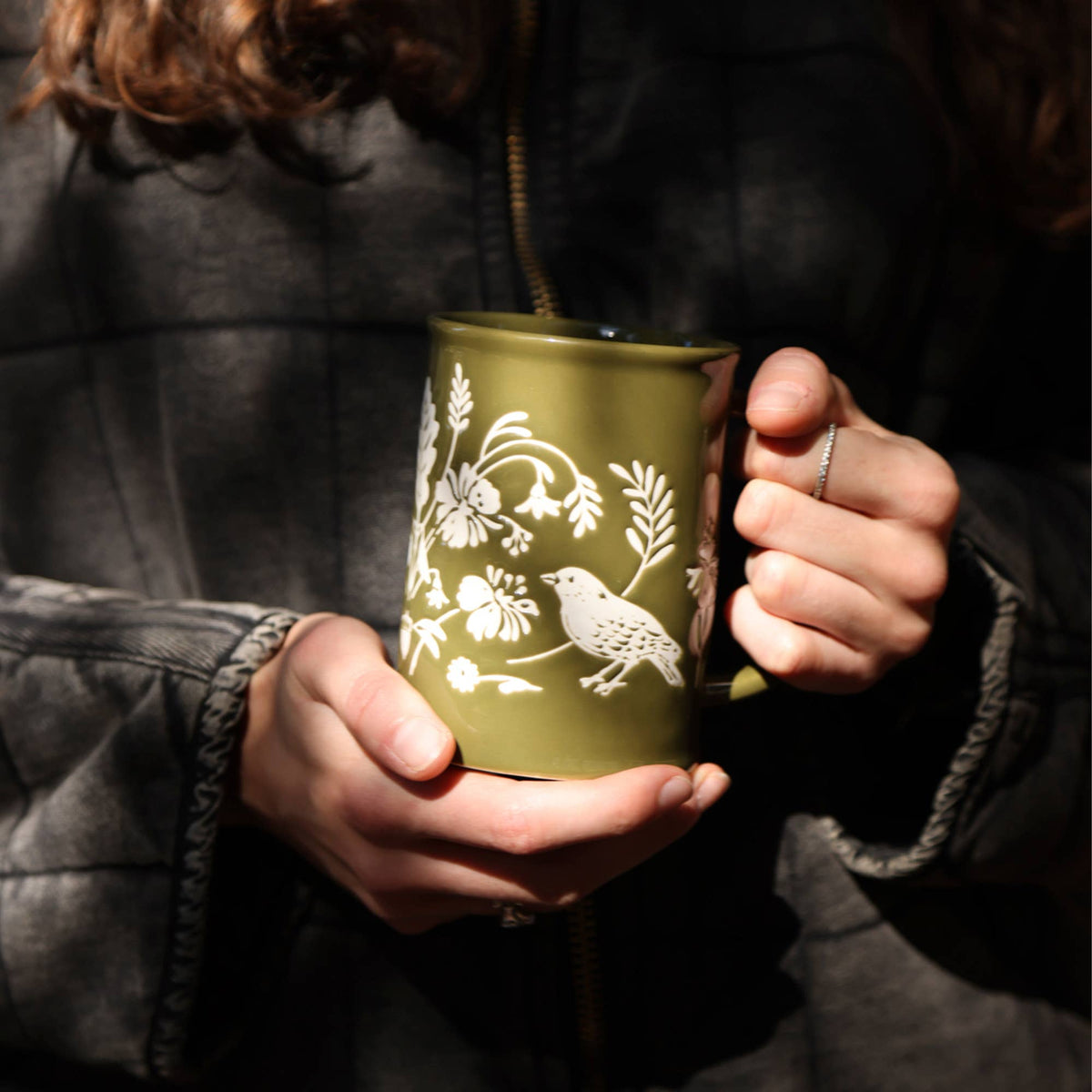 FORAGE BIRD STONEWARE MUG