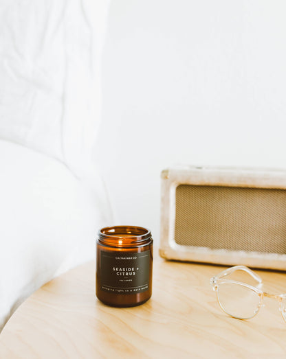Seaside + Citrus - Amber Jar Soy Candle