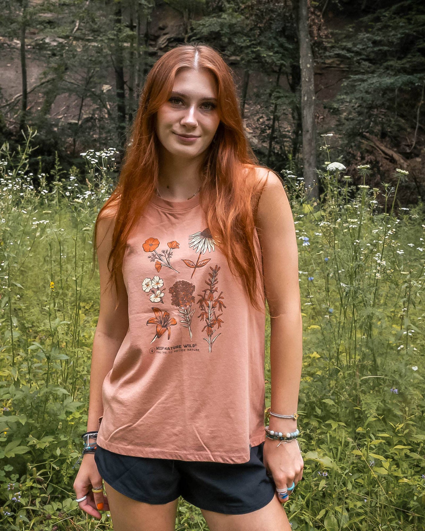 Nature Study Wildflowers Women's Muscle Tank | Canyon Rose