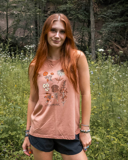 Nature Study Wildflowers Women's Muscle Tank | Canyon Rose